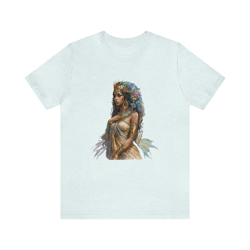 Ancient Egyptian Priestess - Short Sleeve Tee Heather Ice Blue